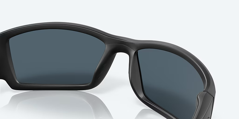 Costa del Mar Corbina Men Fishing Polarized Sunglasses Blackout Grey Mirror Back Detailed