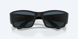 Costa del Mar Corbina Men Fishing Polarized Sunglasses Blackout Grey Mirrorr Front Closed