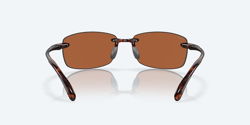 Costa del Mar Ballast Men Lifestyle Polarized Sunglasses - Front view, frameless design with TR90 nylon construction