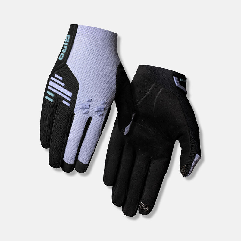 Giro Women Havoc Adult Cycling Gloves showcasing the seamless palm and breathable mesh Light Lilac Mineral