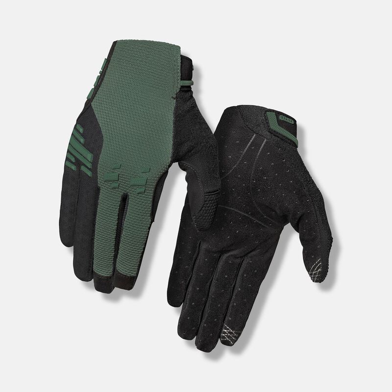 Giro Women Havoc Adult Cycling Gloves showcasing the seamless palm and breathable mesh Grey Green